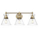 Malta 3 Light 26 inch Brushed Champagne Bronze Vanity Lighting Wall Light